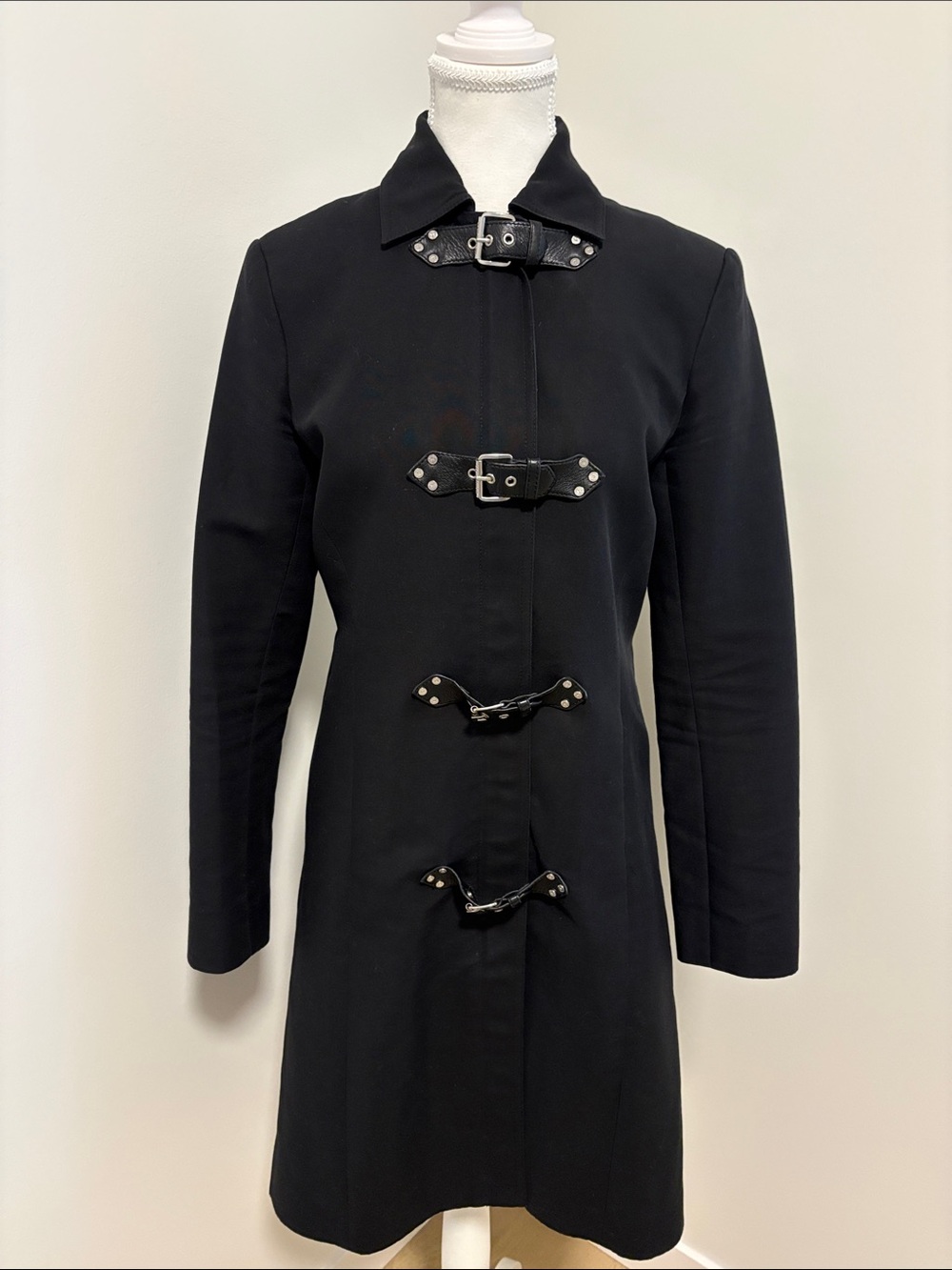 MICHAEL Michael Kors Black Toggle-Front Trench Coat